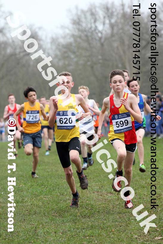 Boys under-13s Inter Counties Cross Country, Prestwold Hall, Loughborough. Photo: David T. Hewitson/Sports for All Pics